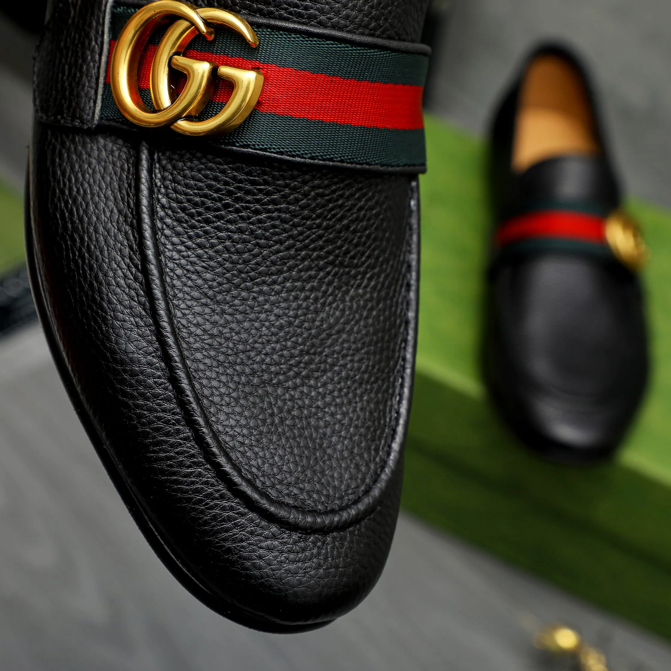 Men's shoes 💰500 Product trademark: GUCCI "Gucci" business slip-on leather shoes Regular size: 38-44 (37.45.46 custom-made, non-refundable) Product materials: Selected pebbled cowhide upper, cowhide insole, original outsole